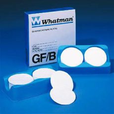 W1821-110  Filtri in microfibra di vetro Whatman GF/B d.110 filtri piani.Conf.25pz